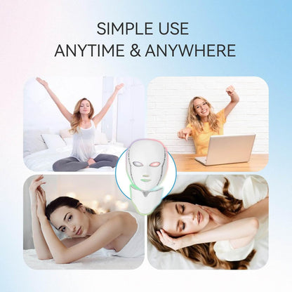 Seven-Colors Light,  LED Facial Mask Device for Home Use, Multi-Color Light Mask for Daily Enjoyment