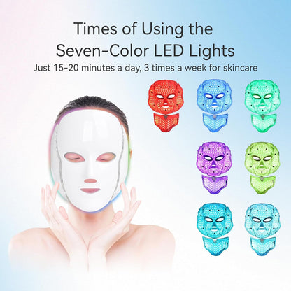 Seven-Colors Light,  LED Facial Mask Device for Home Use, Multi-Color Light Mask for Daily Enjoyment